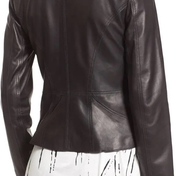 Halogen Genuine Leather Jacket - Black - Excellent Condition - Picture 3 of 8